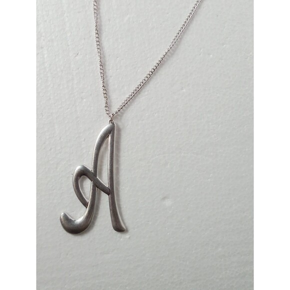 Silver Pearl Non-verifying Initial A Cute Necklace Great‎ For Any Occasion - Picture 1 of 8